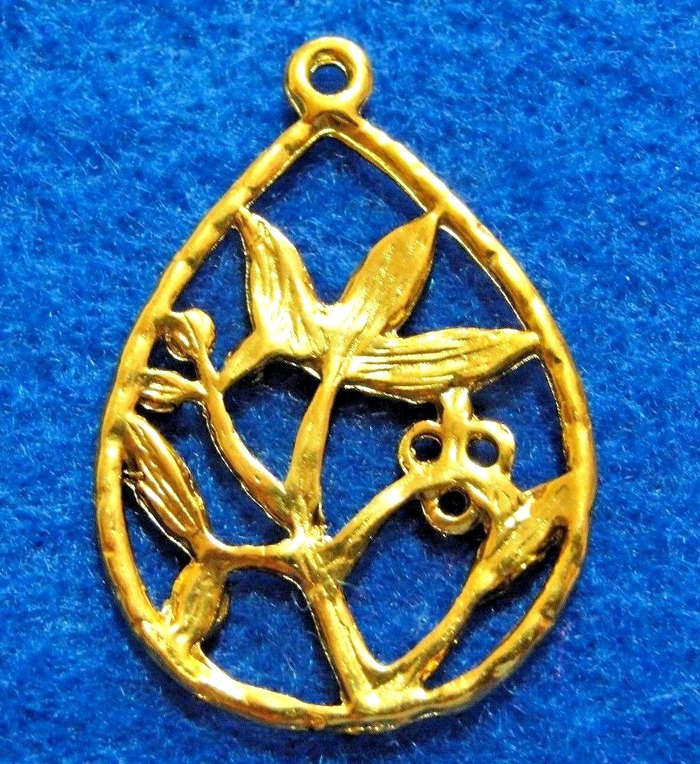 50Pcs. WHOLESALE Tibetan Antique Gold FLOWER Teardrop Earring Drops Charms Q1127