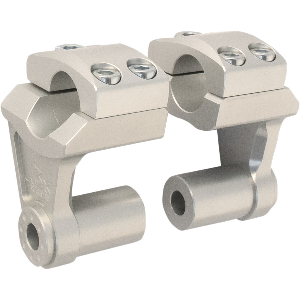 Rox Speed FX - Deluxe 2" Pivoting Risers for 7/8" Handlebar (Silver) 3R-P2SSM