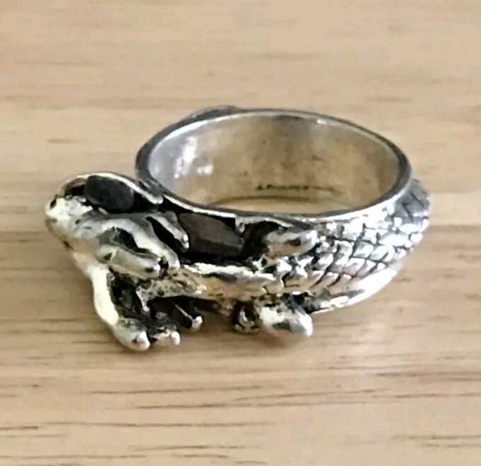 Tibetan Silver Dragon Ring