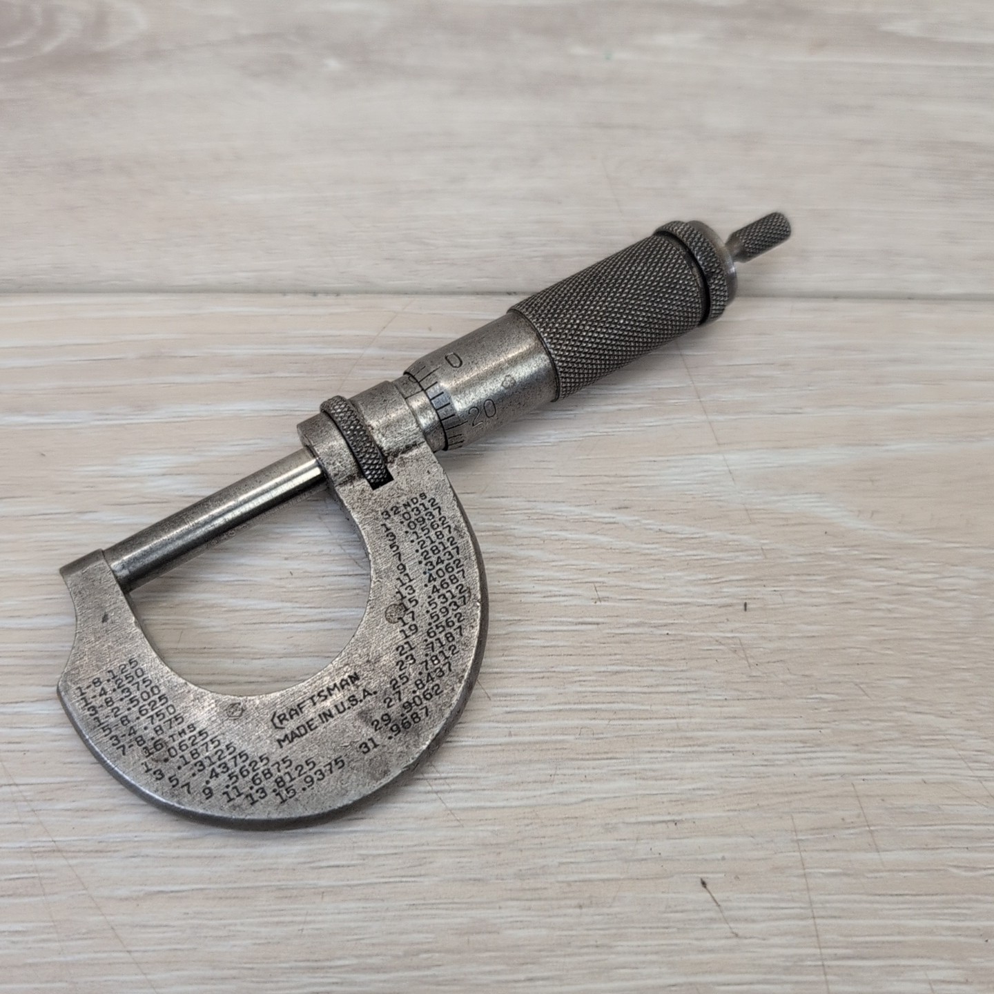 Sears Craftsman Vintage 0-1” Micrometer Made In USA