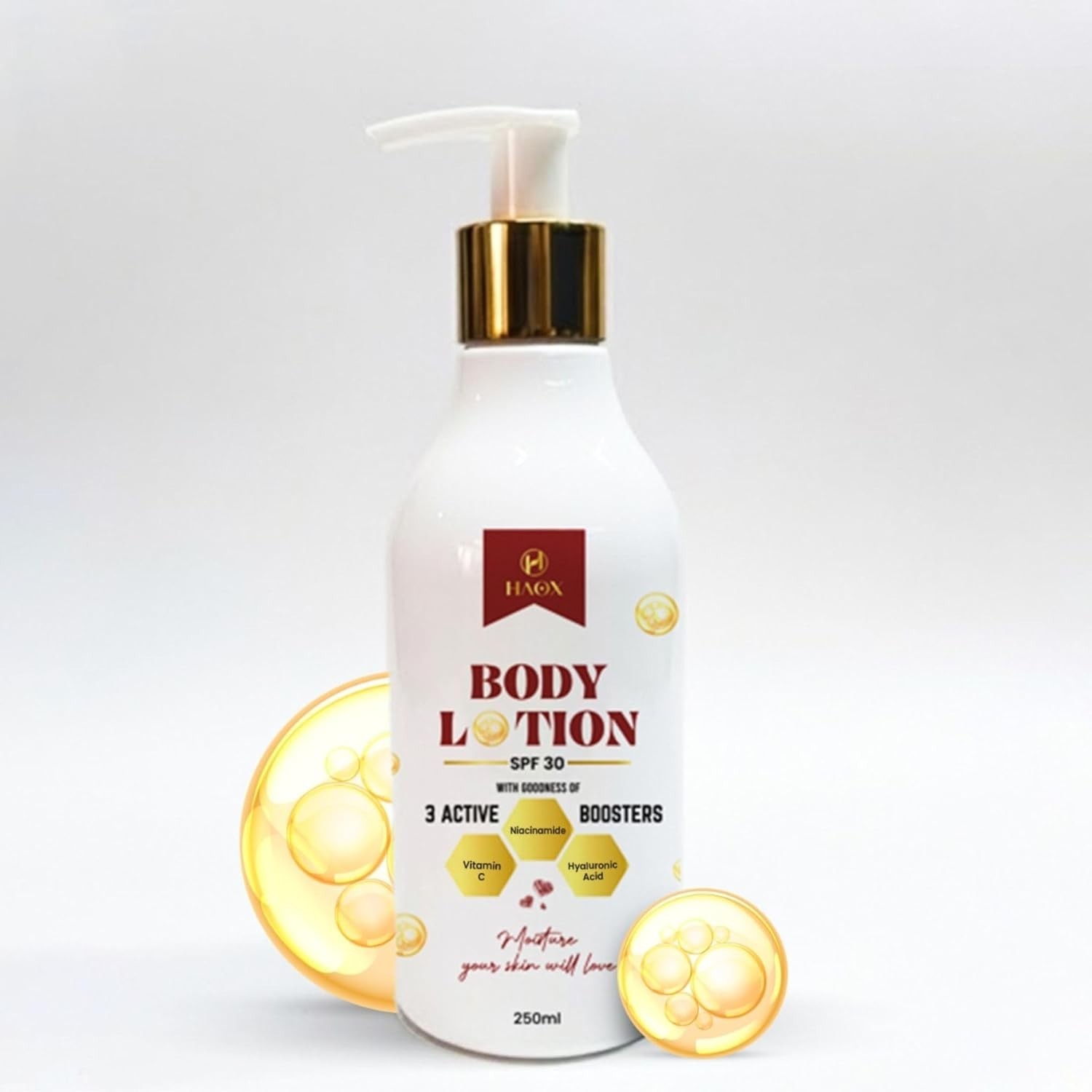 HAOX SPF 30 Brightening Lotion Vitamin C Niacinamide Hydrating Body Care 250ml