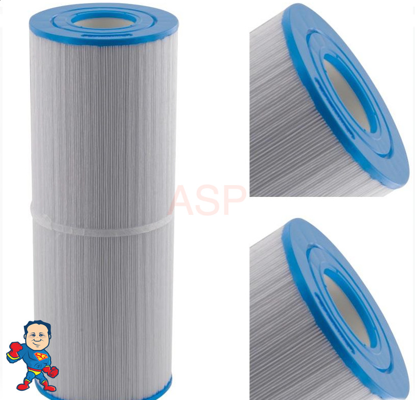 Hot Tub Spa Filter 50sqft 13-5/16" Tall X 4-15/16" Wide (2) 2 1/8" Holes