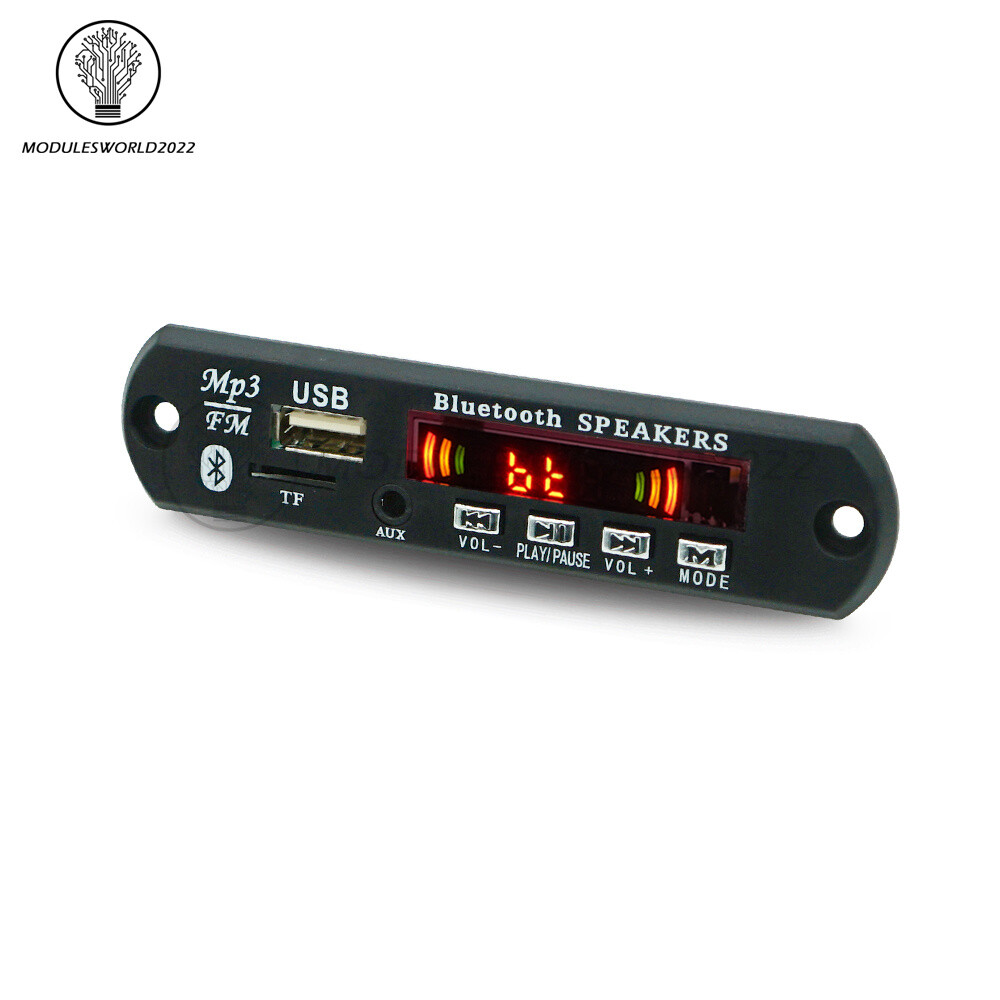 Wireless Bluetooth DC12V MP3 WMA Decoder Board Audio Module USB TF Radio For Car