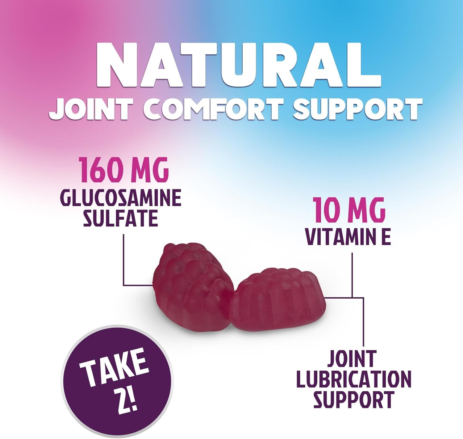 Joint Support Gummies Glucosamine Plus Vitamin E - 60 Count (Pack of 1)