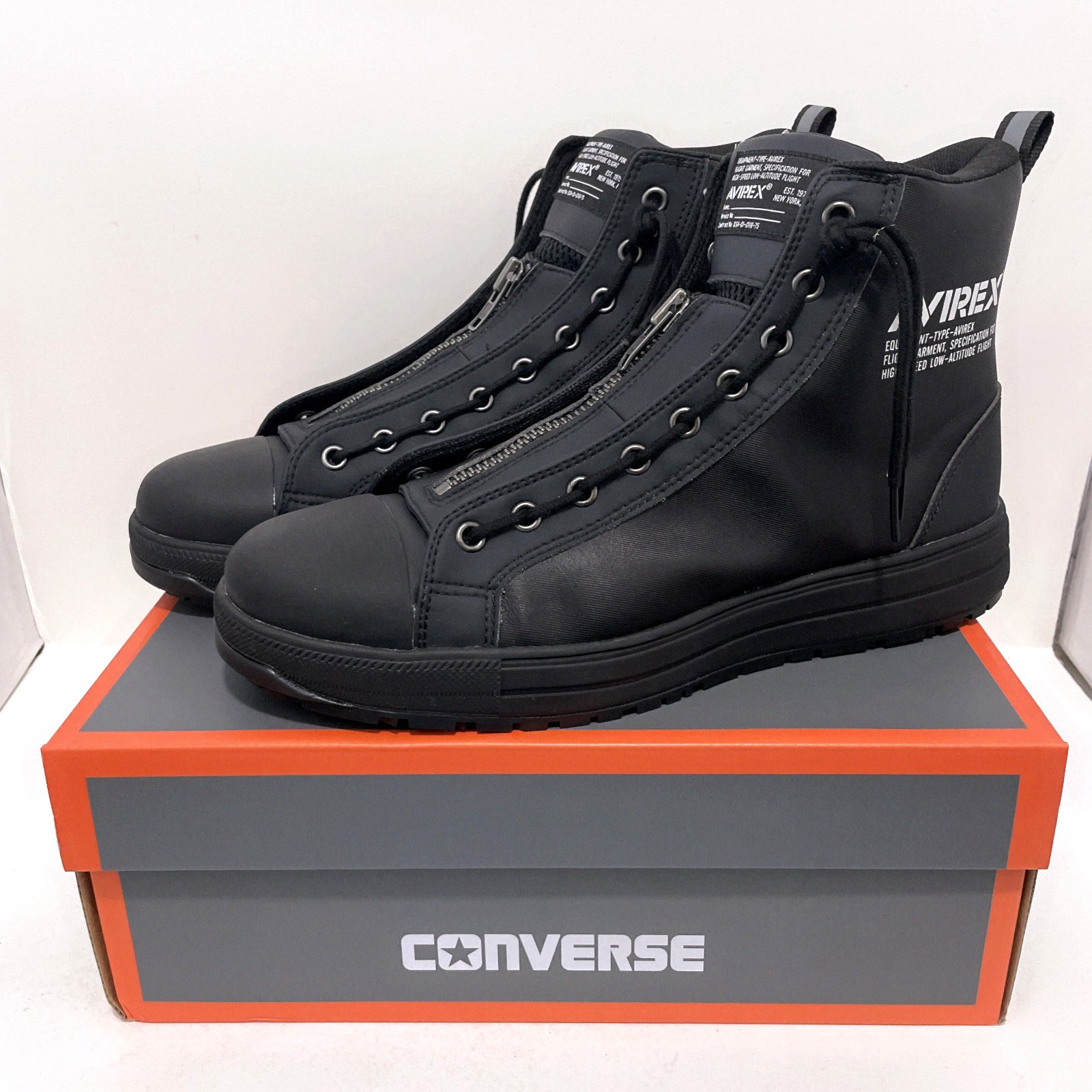 CONVERSE ALL STAR PS II CENTERZIP HI / AVIREX 33702770 Black Men's Size