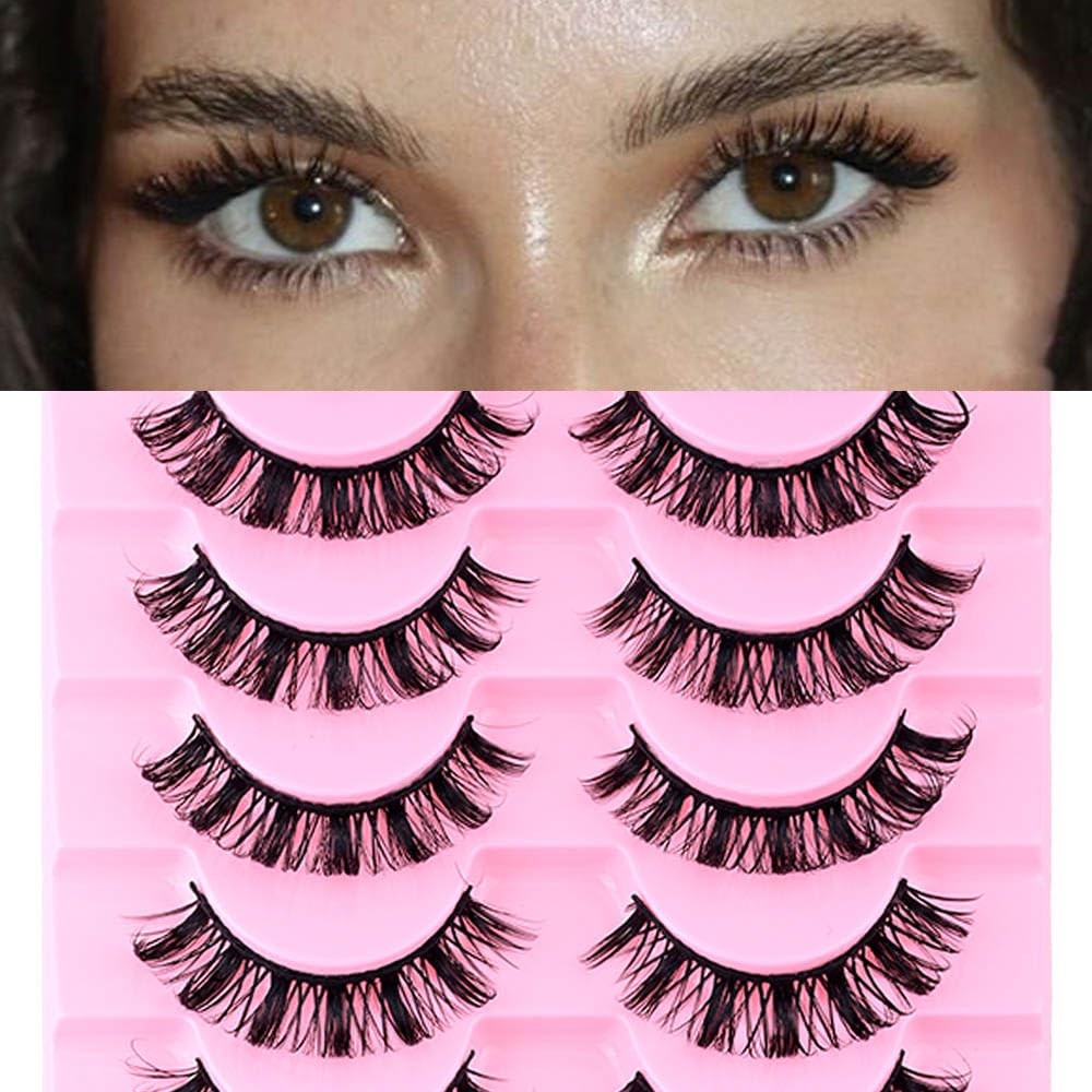 Lashes False Eyelashes Natural Wispy 10 Pairs 10 Count (Pack of 1), 5#