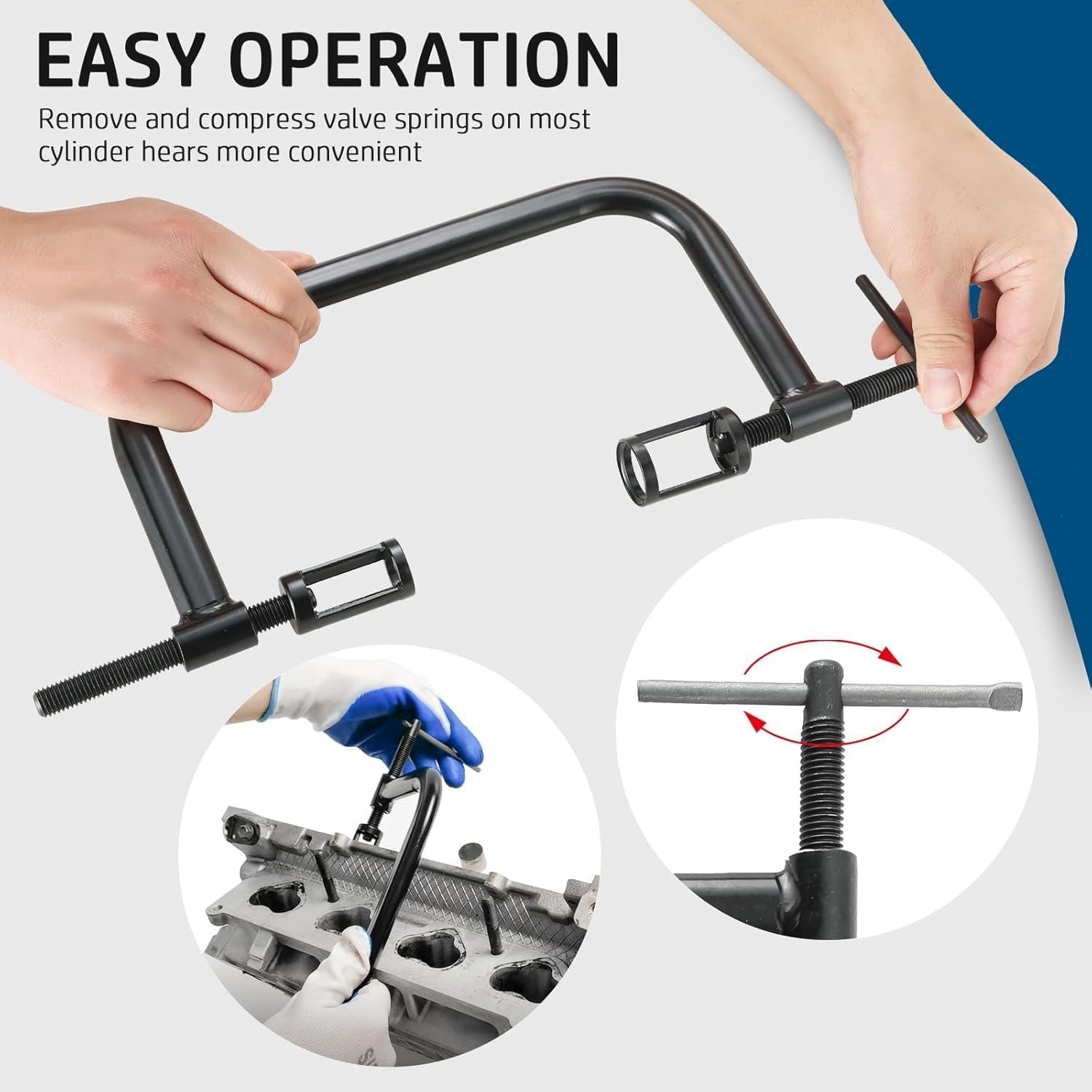 Valve Spring Compressor C Clamp Removal Tool Blue
