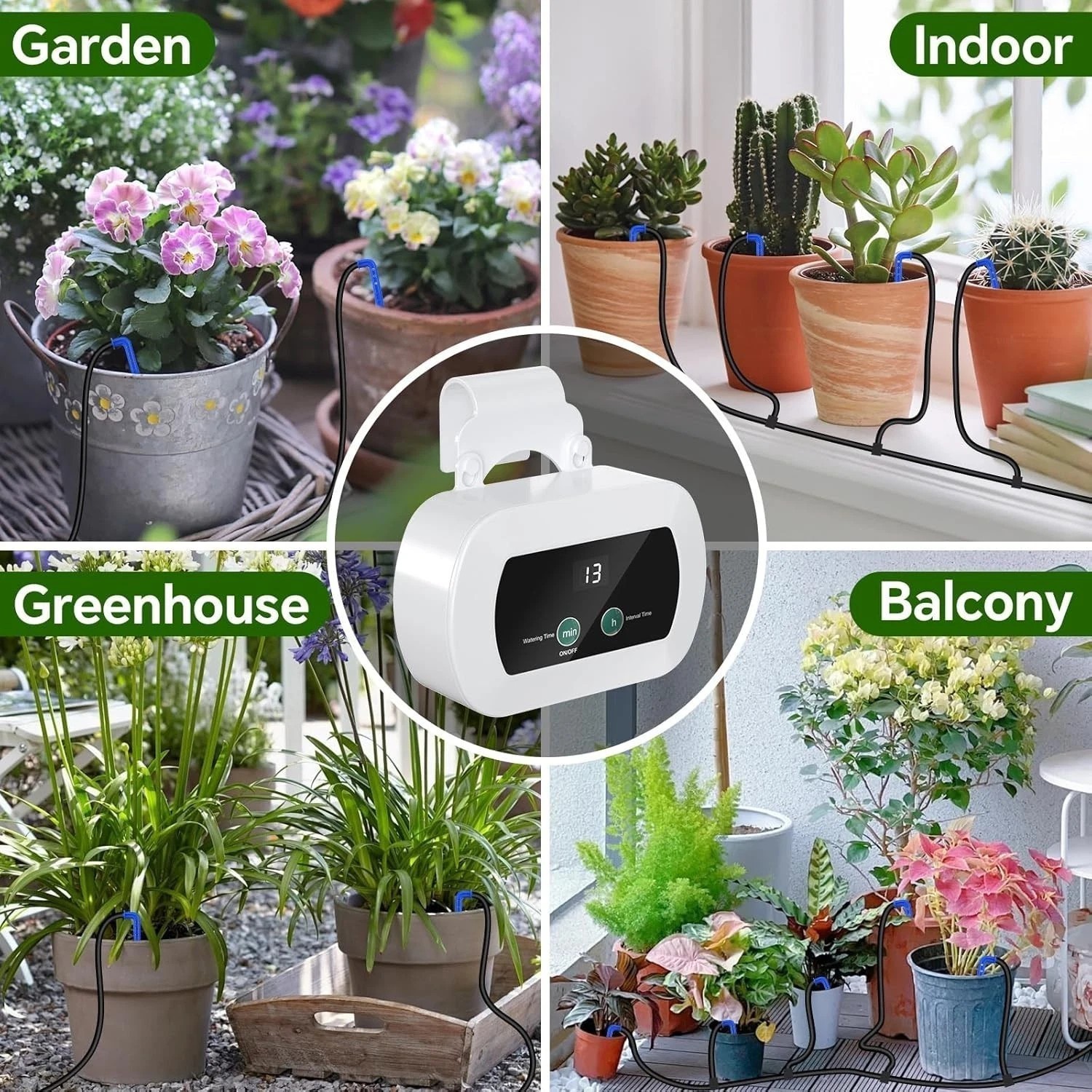 Automatic Plant Watering System - Auto Timer for Indoor/Outdoor Potted Plants