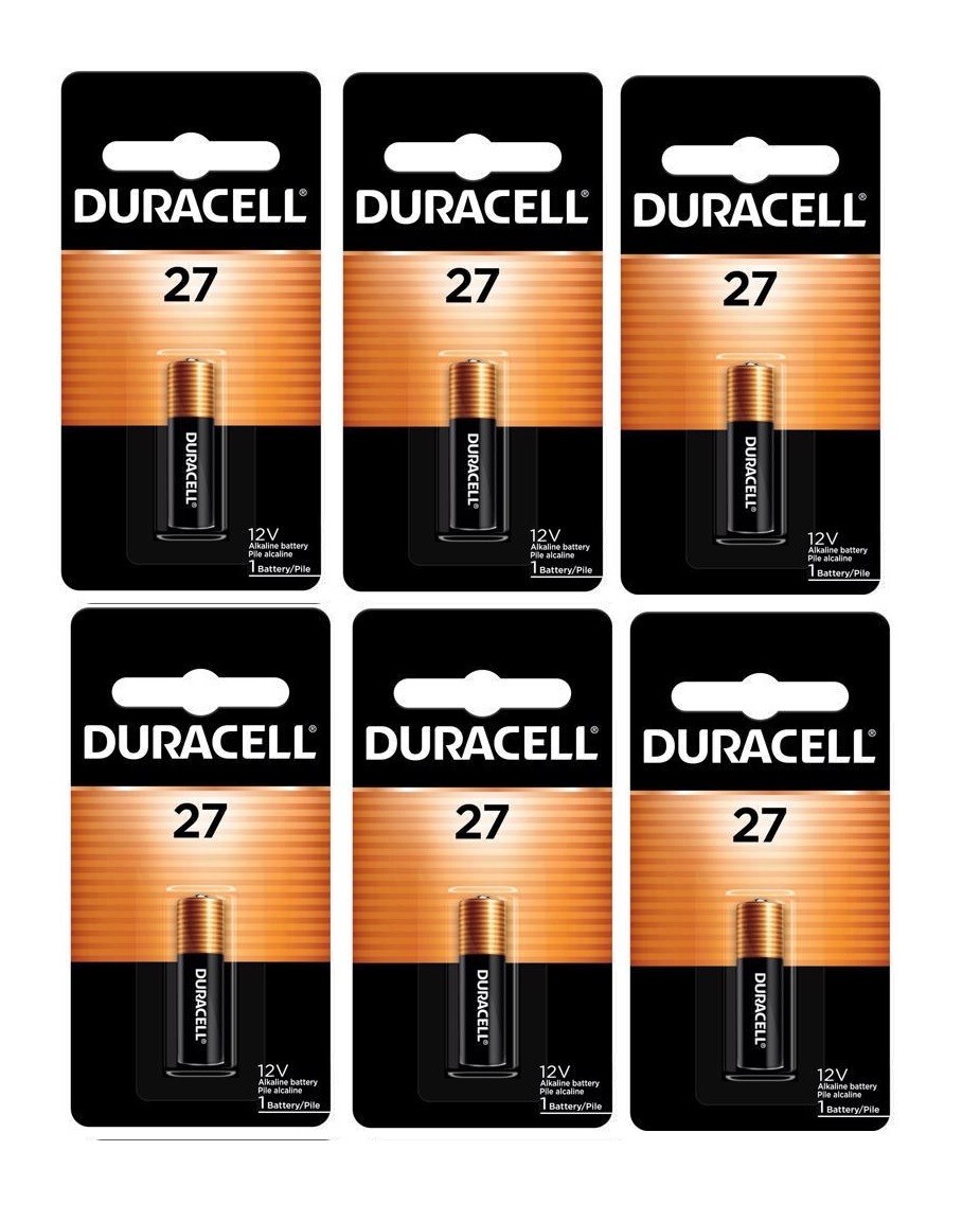 6~ 27 DURACELL 12V Alkaline Security Battery 8LR732, A27, A27BP, G27A, L82 1 pk