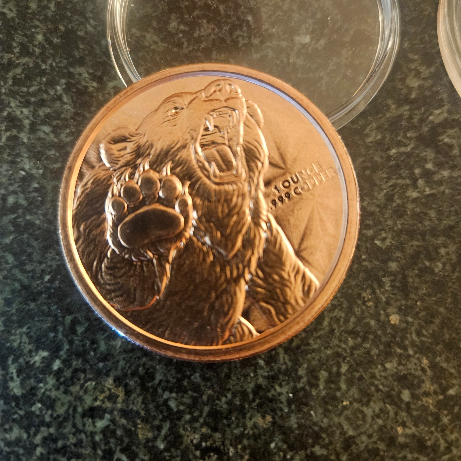 1 Oz. Solid .999 Fine Copper Round - Bull & Bear - Golden State Mint