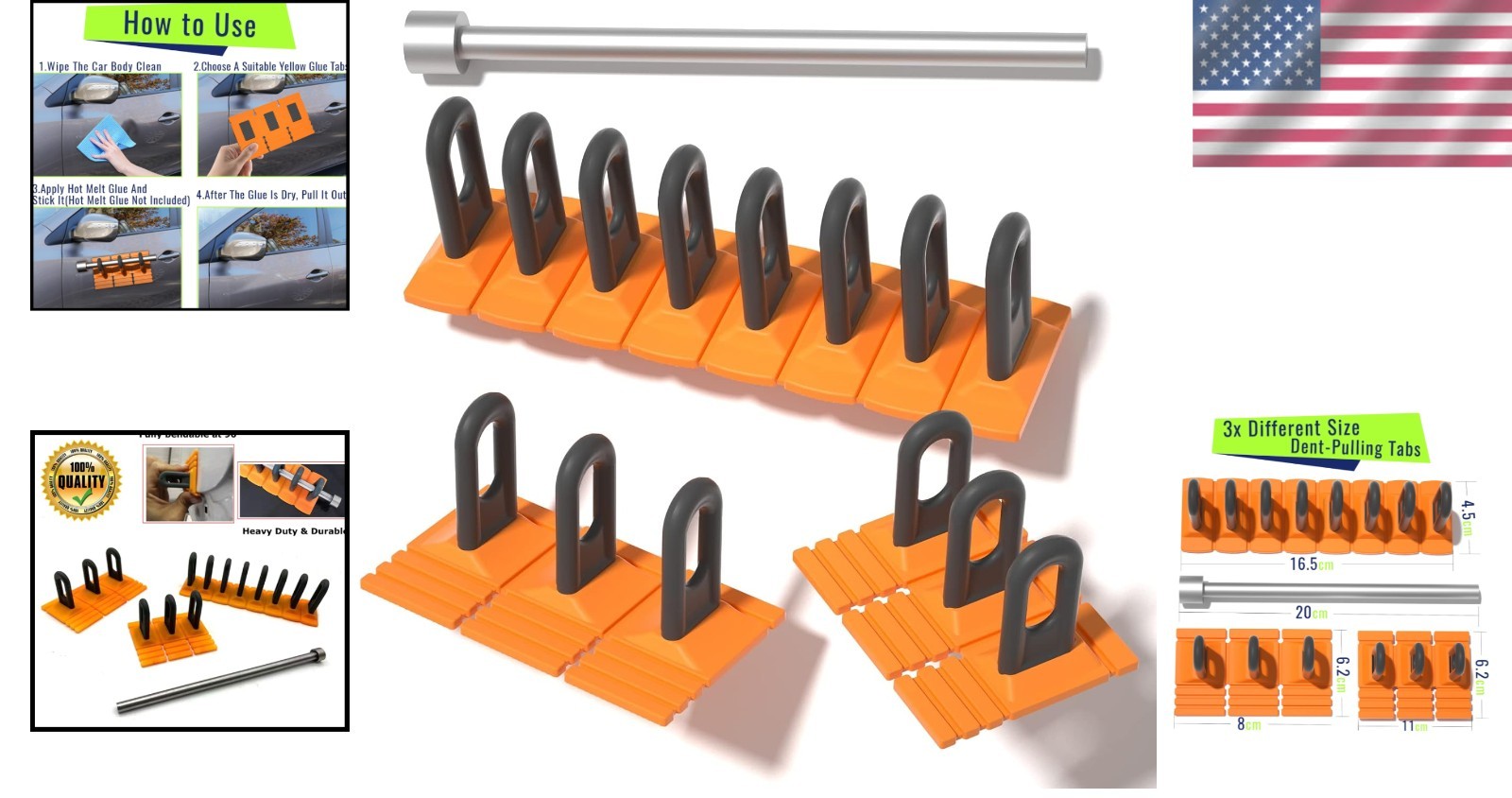 Versatile Paintless Dent Removal Tools - Kit for Car and Motorcycle Repairs