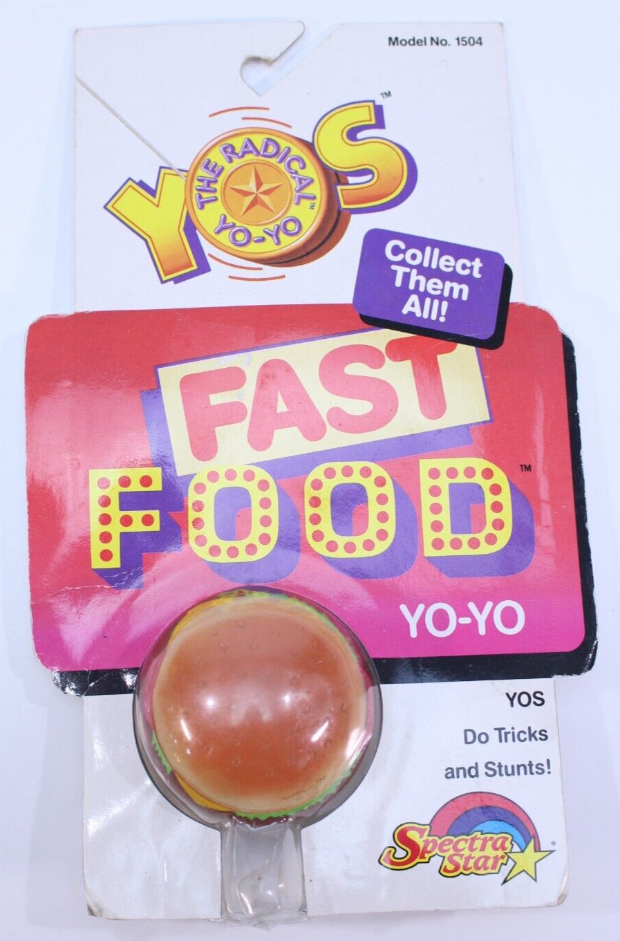 The Radical Yo Yo Fast Food Burger 1988 HASBRO Spectra Star Toy VTG NOS 1504 Yos