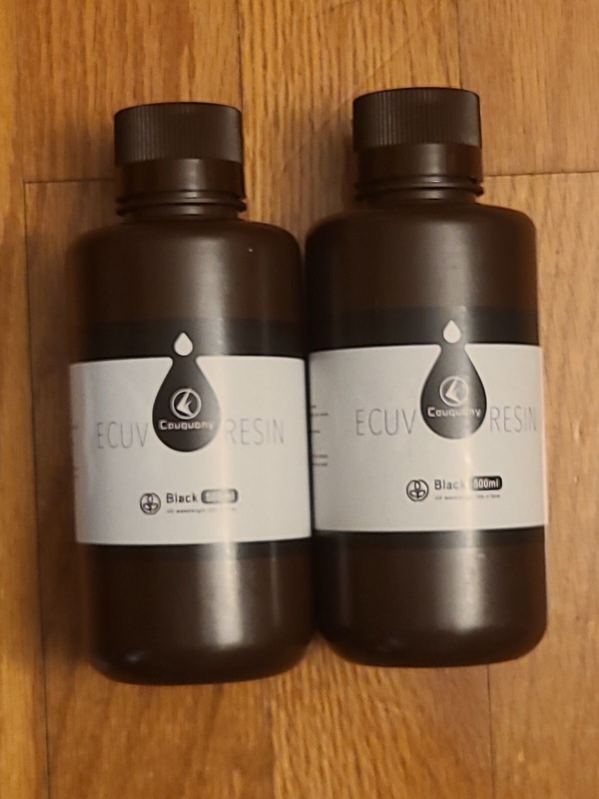 2 Pack Couquany 500ml ECO UV Resin For LCD/SLA 3D Printer Low Odor Safety Black