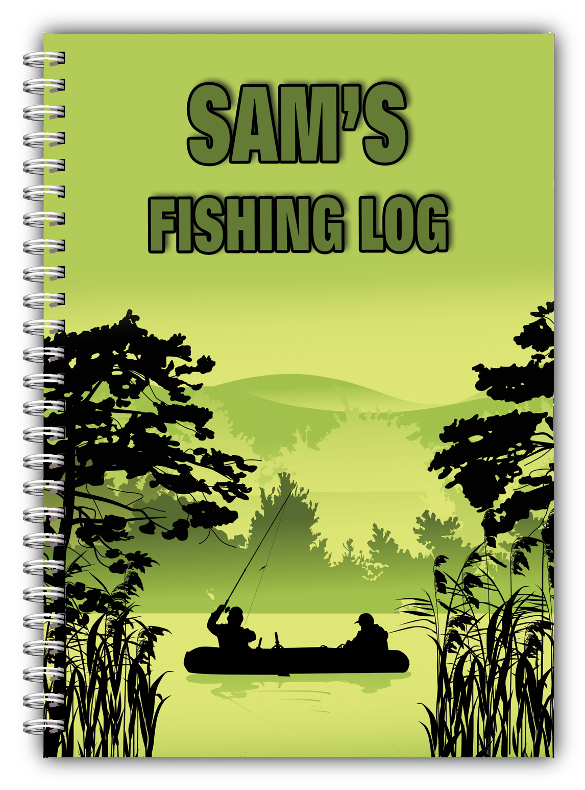 A5 PERSONALISED FISHING LOG BOOK/ FISHING DIARY/ FISHING GIFT PERSONALISED/04