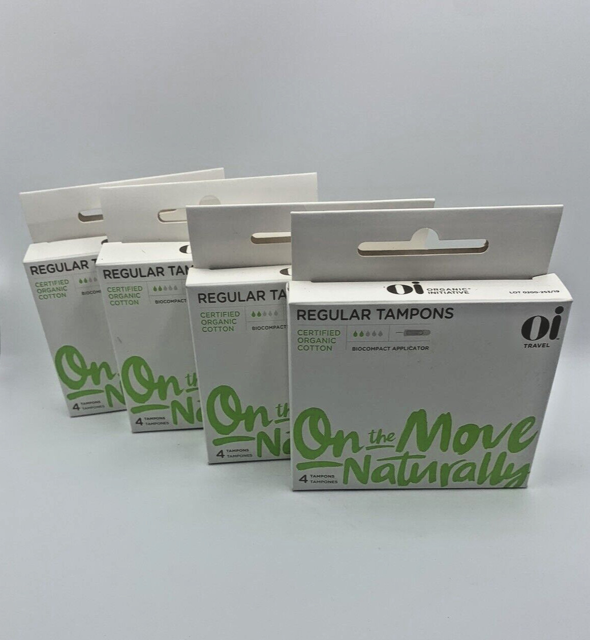 Oi Girl ORGANIC COTTON Light Tampons BioCompact Applicator (Total 16 Count)