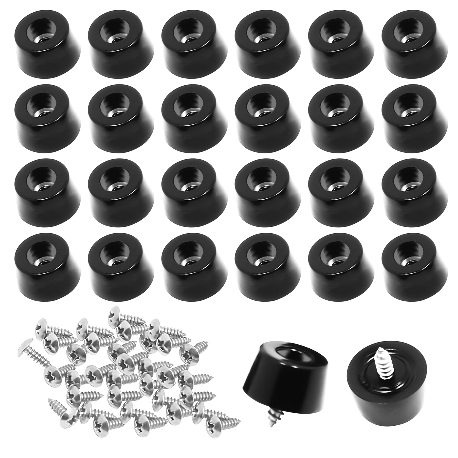 60 PCS Rubber Feet for Cutting Board 0.59"x0.31" Non-Slip with Screws
