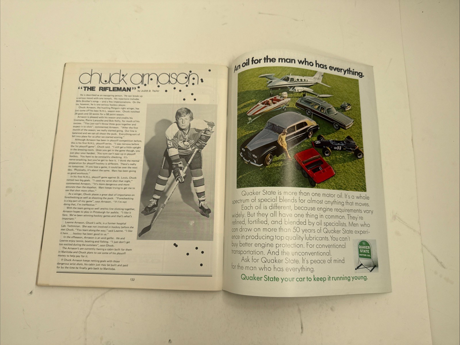1975 Stanley Cup Playoffs Pittsburgh Penguins Program Gary Inness Autograph