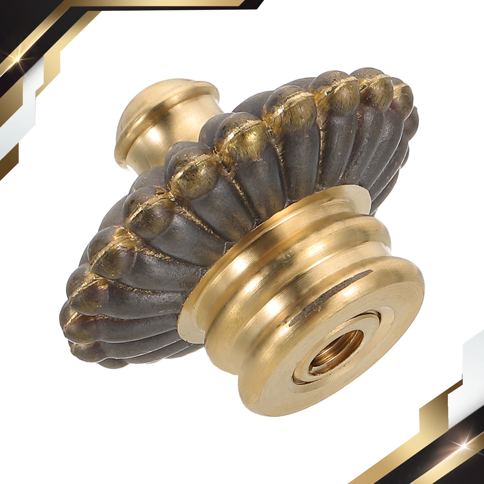 38mm x 30mm Lamp Finials Caps Knob Solid Brass Lamp Shade Decoration 1 Set