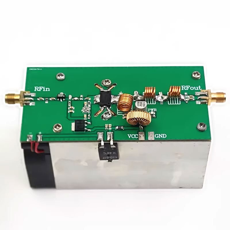 225MHz 170-270MHz RF Power Amplifier Module 25W RF Power Amp 30dB w/Cooling Fan
