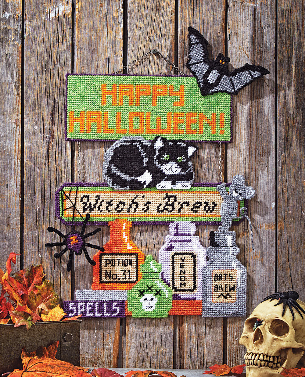 Mary Maxim Witch's Brew Plastic Canvas Kit