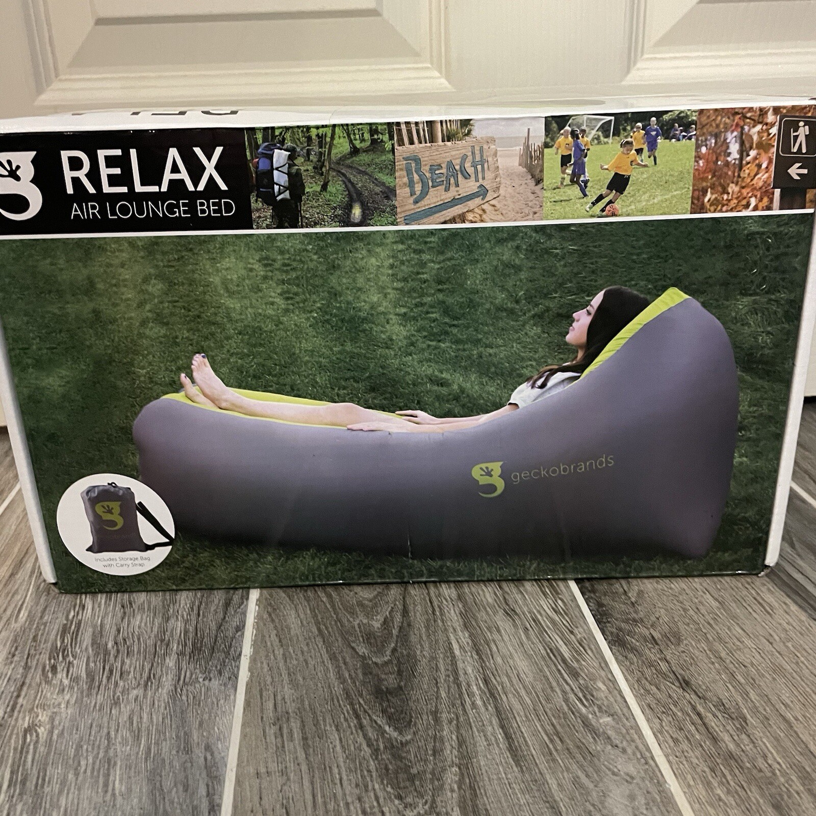 Gecko Brand Relax Air Lounge Bed Camping Outdoors Parks