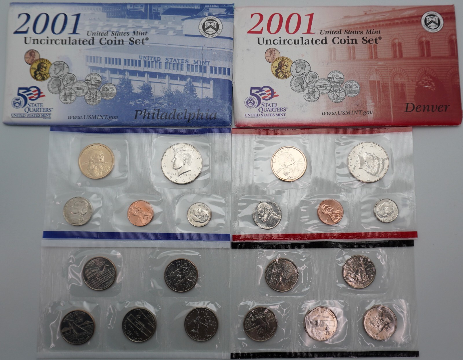 2001 - P&D Uncirculated US Mint Coin Set in OGP