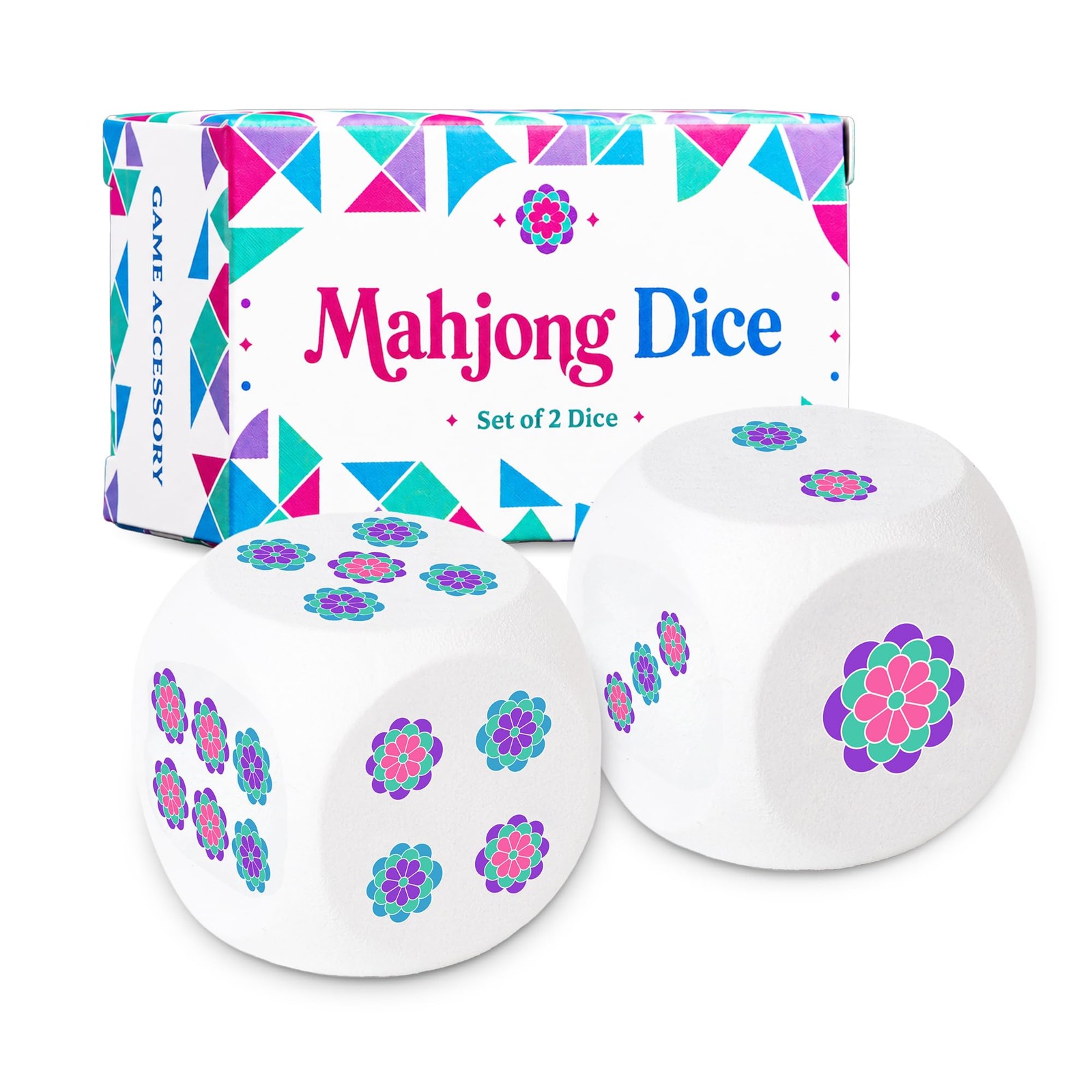2Pcs Mahjong Dice 20mm, Wooden Dice for Mahjong, Mah Jongg Gifts for Women
