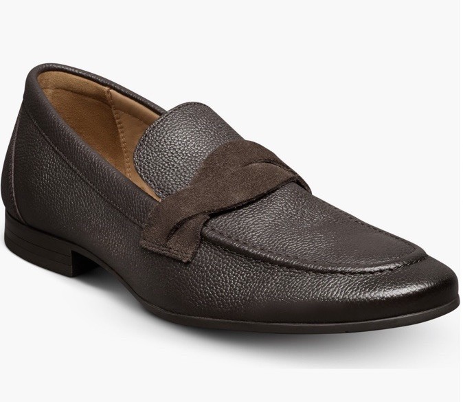 Men's  LOAFERS Allen Edmonds Lawrence Apron Toe Loafer - DARK BROWN