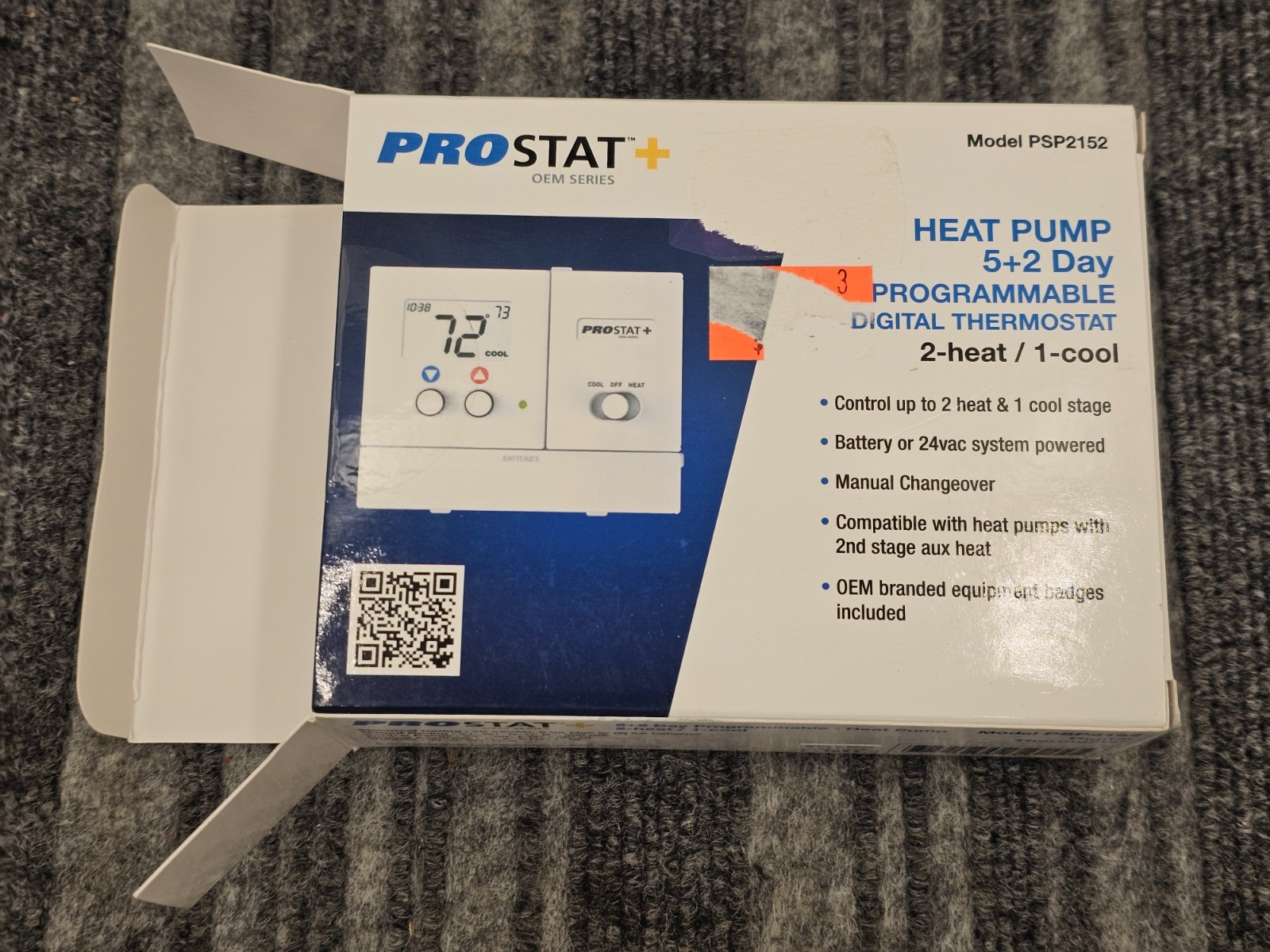 Prostat+ PSP2152 Digital Thermostat 5+2 Day Programmable Heat Pump