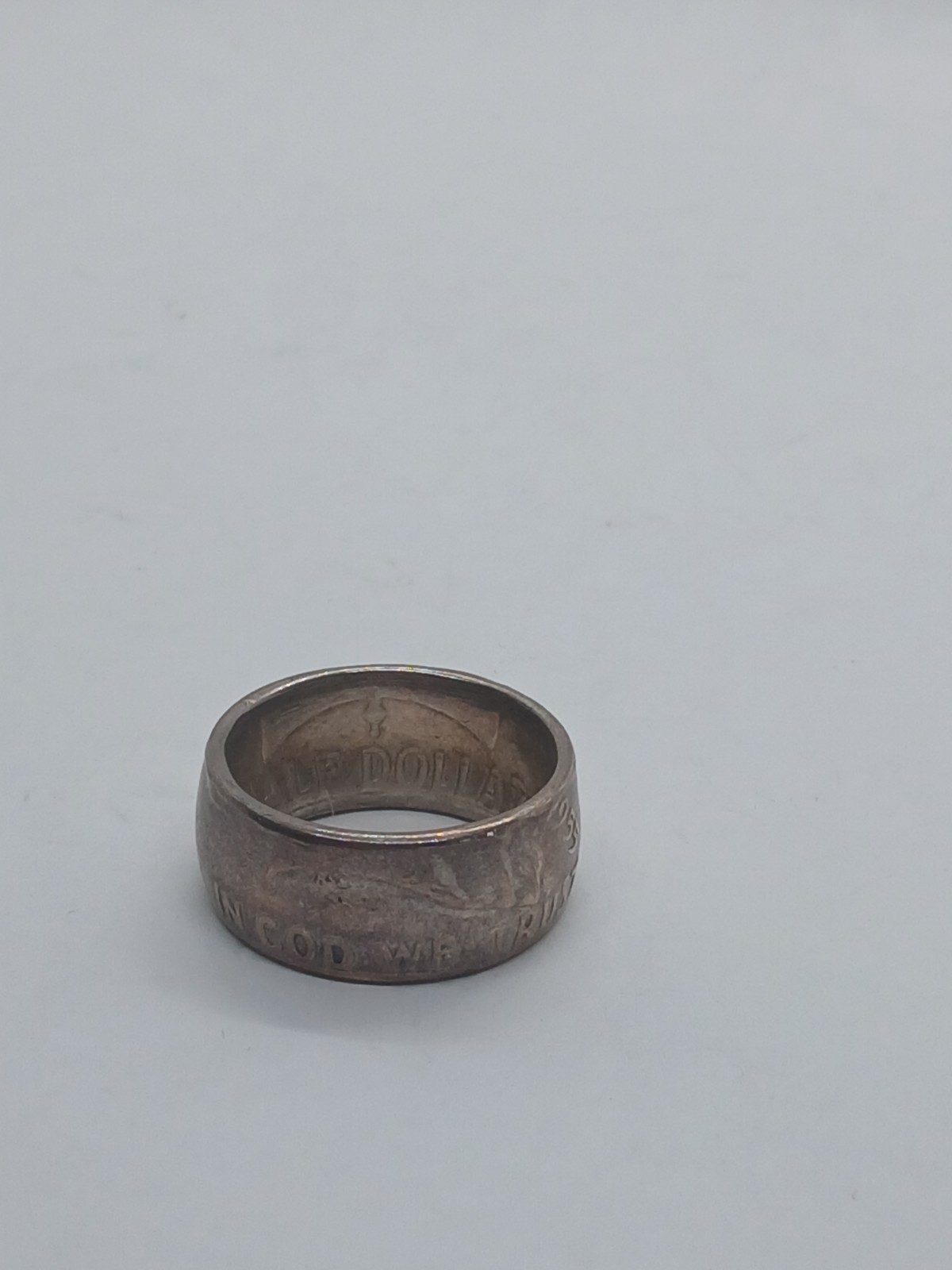 1955 Silver Half Dollar Ring Band Size 6