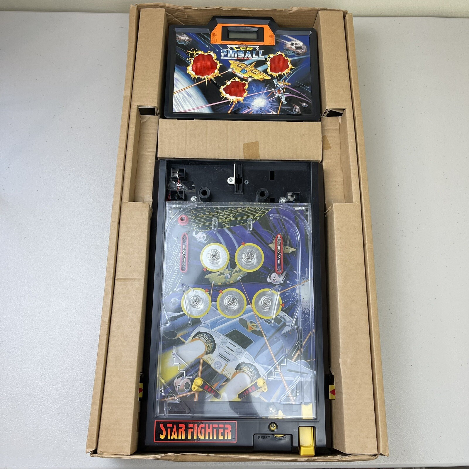 STAR FIGHTER Table Top Arcade Electronic LCD Pinball Game Vintage LCD Broken