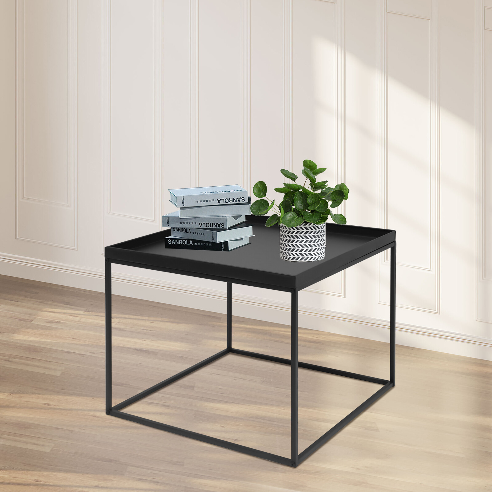 24" Square Table Side End Table Camping Table Portable Metal Frame Table Top New