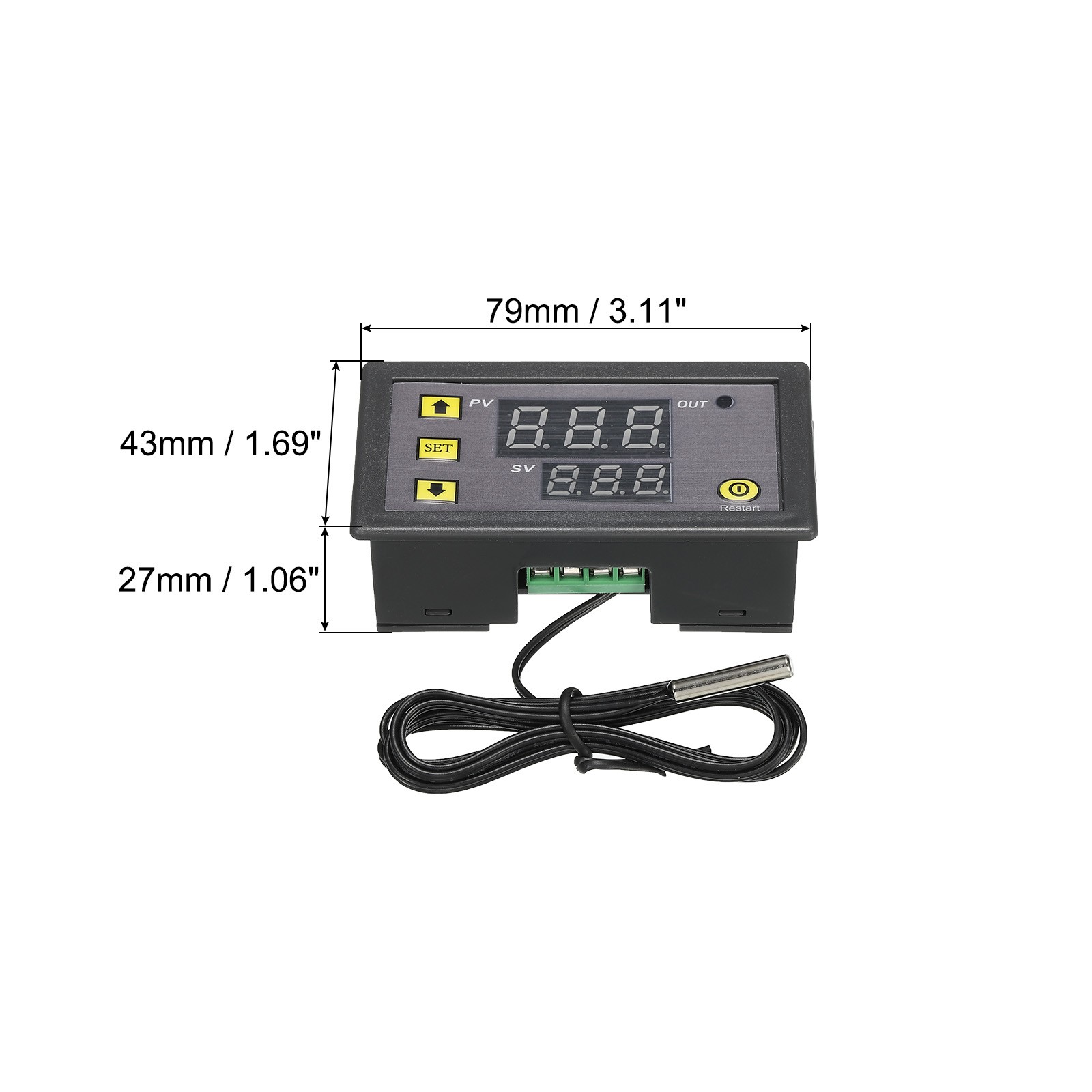 12V DC LED Digital Temperature Controller Thermostat Heating Cooling -20 - 100°C