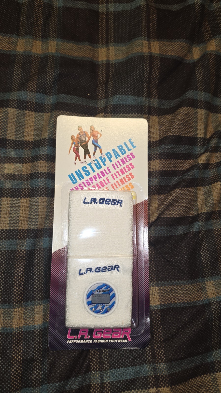 Vintage L.A Gear 1980s 90s Sweat Bands Wrist Built In Stop Watch New Sealed
