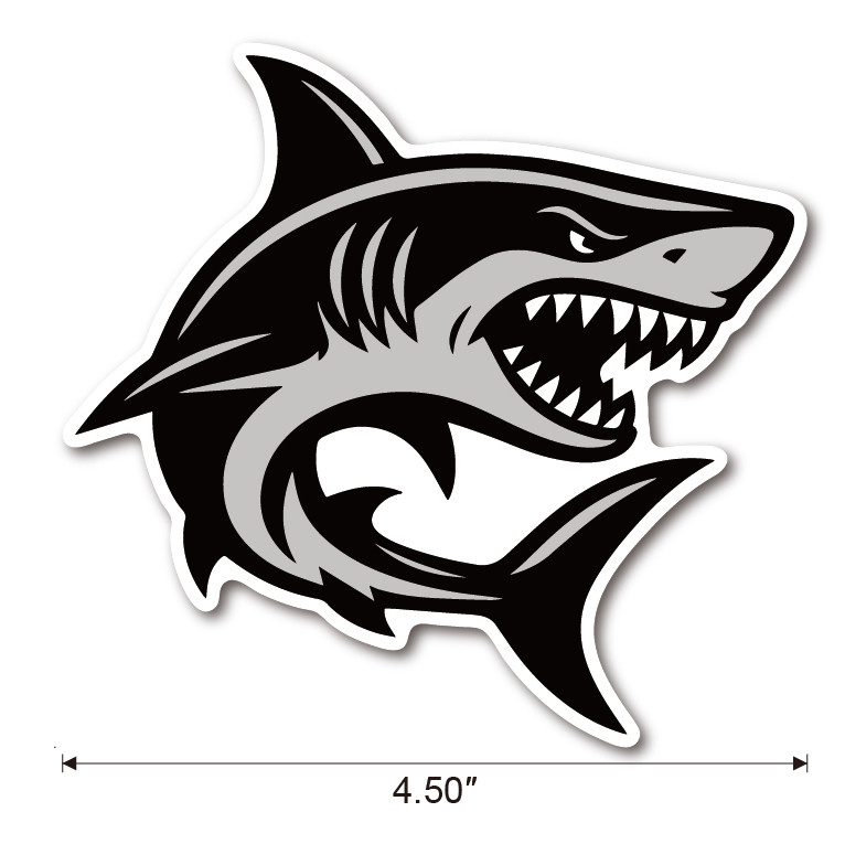 Classic SHARK DECAL Sticker Diver Dive Flag SCUBA Diving Diver-Down Landshark