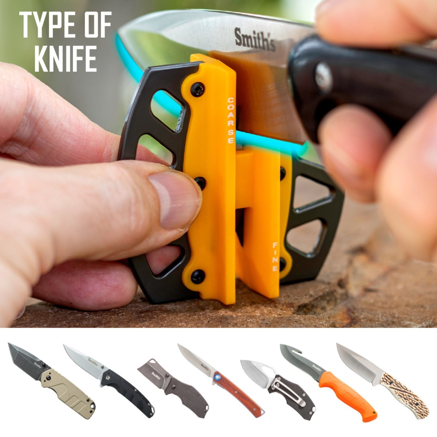 Smith's Caprella 2-Step Pull-Through Knife Sharpener - 20° Angle, SS – 51176
