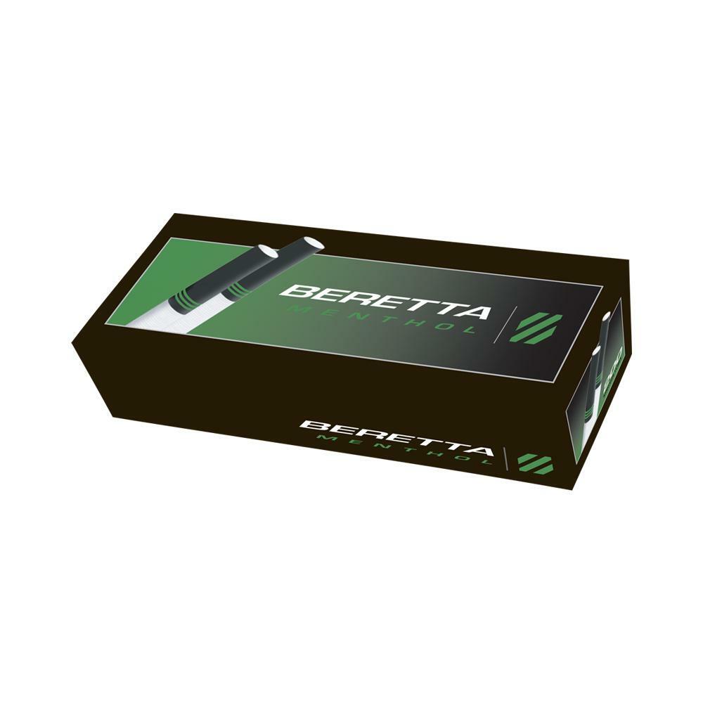 Beretta Menthol Cigarette Paper Tube Lot 200 Count Box [5-Boxes]
