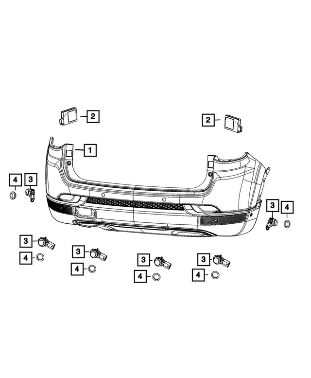 Genuine Mopar Blind Spot Detection Module 68658290AA
