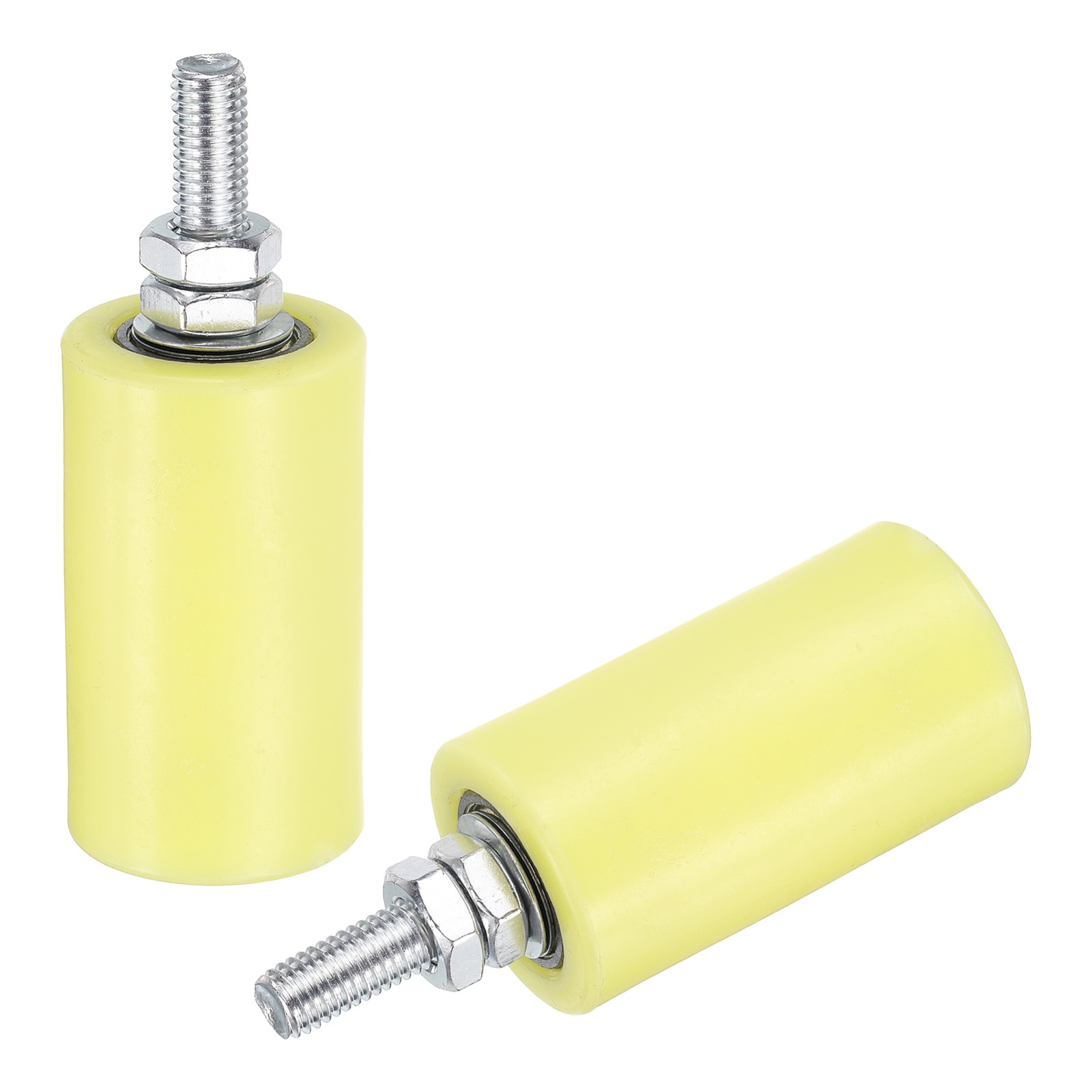 2pcs, Slide Gate Guide Roller 3" Nylon Sliding Gate Support Assembly Yellow