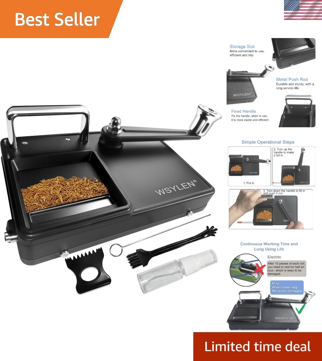 Effortless Cigarette Rolling Machine - Manual, Upgraded & Safe Design for DIYers