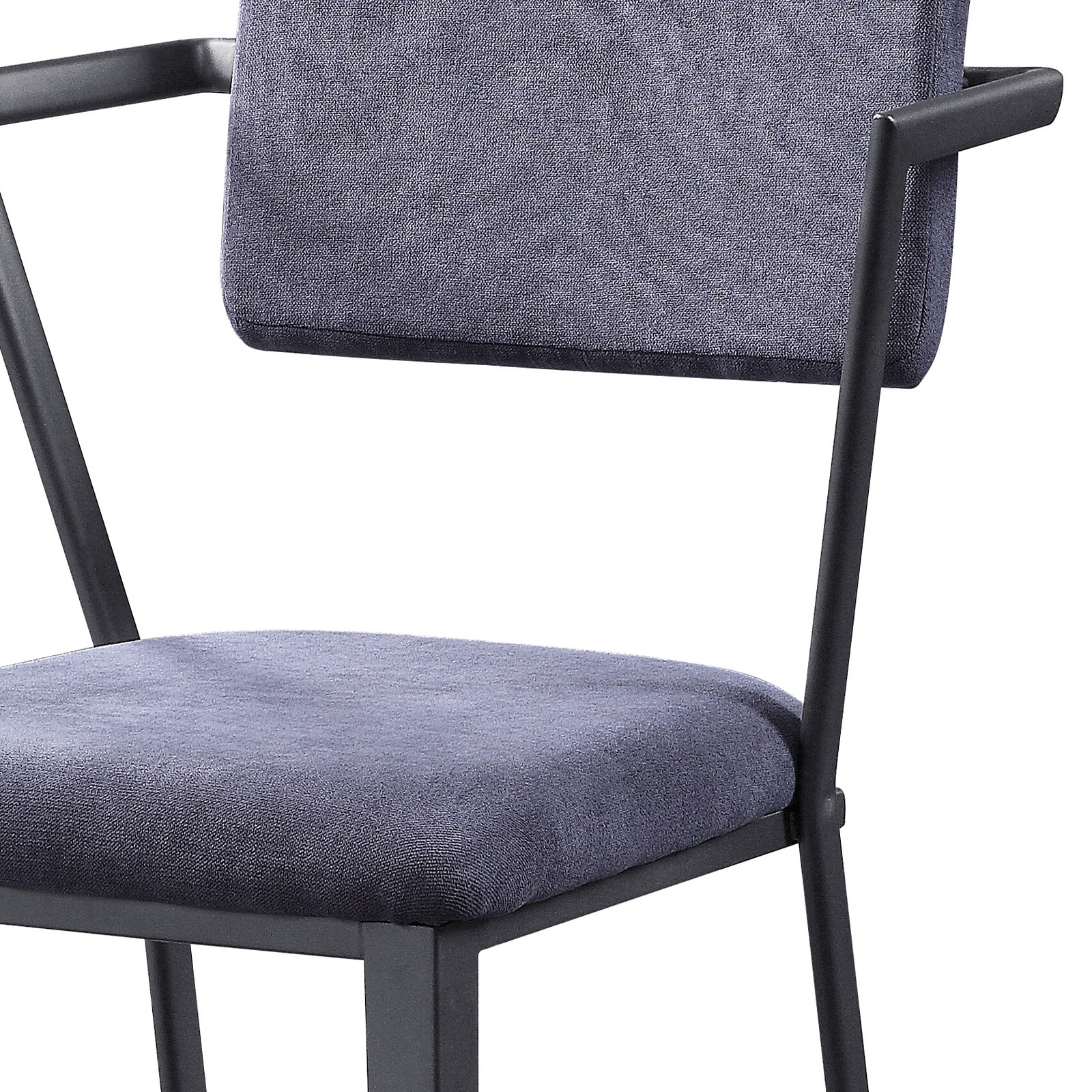 Grey and Gunmetal Open Back Counter Height Chairs