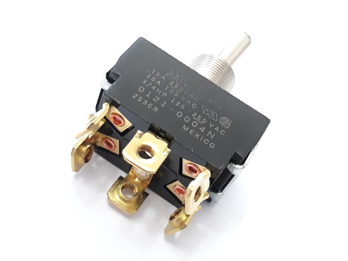 MCGILL 0121-0004N TOGGLE SWITCH 2-POLE 15A DPDT POLES ON/OF 125/250V 01210004N