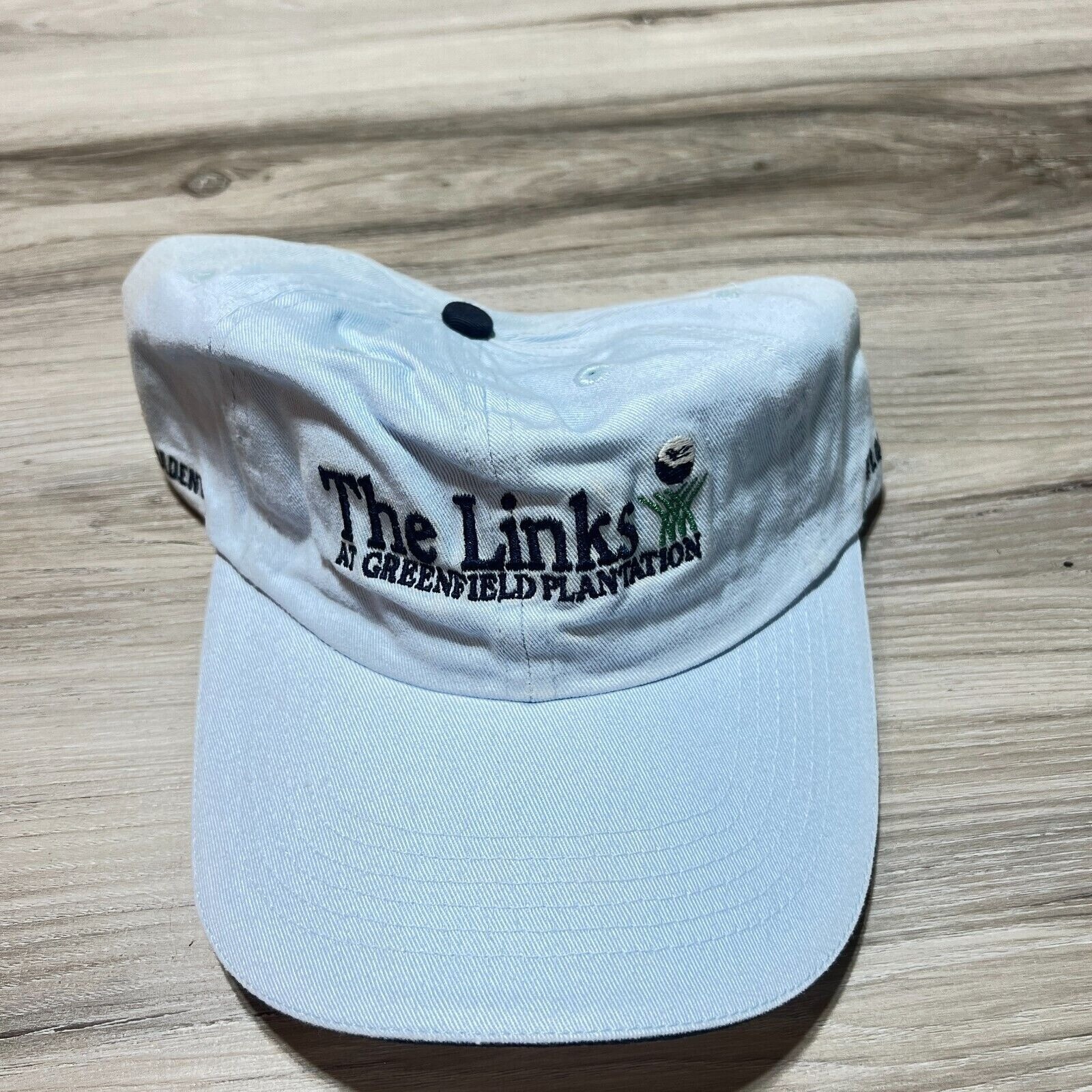 The Links At Greenfield Plantation Strap Back Hat Cap Light Blue Golf Outdoors