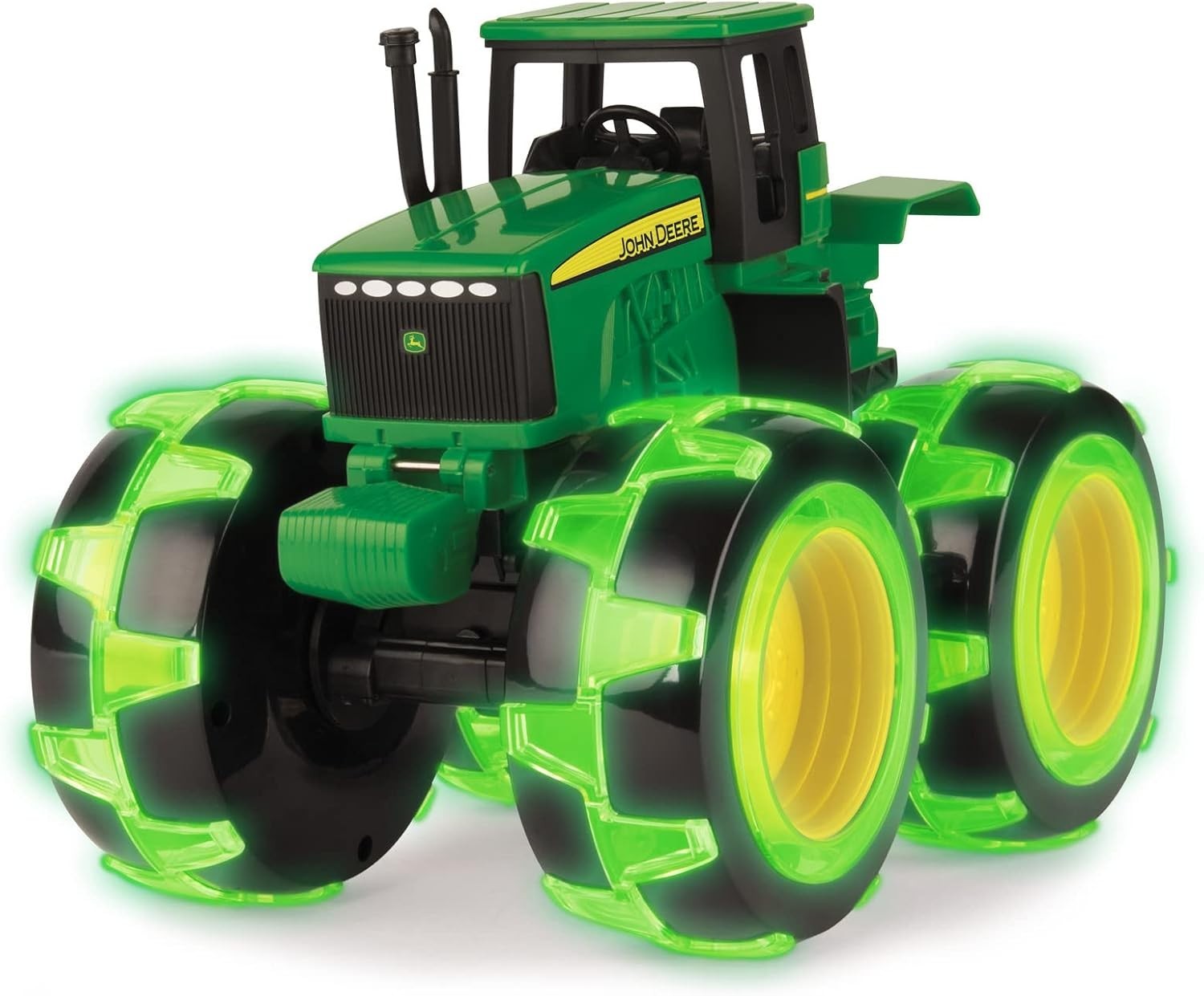TOMY John Deere Monster Treads Lightning Wheels Tractor Green Lights LP53324 NIB