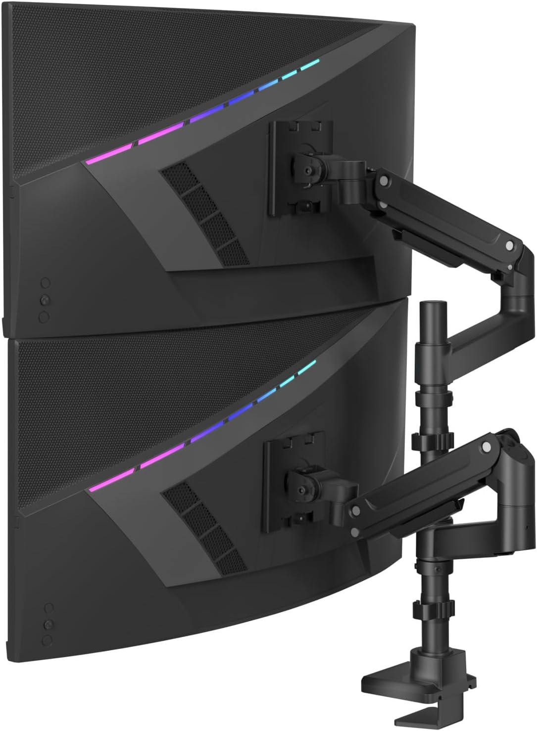 Dual Monitor Mount for Ultrawide Heavy Duty Curved Monitor Stacking, Dual Monito