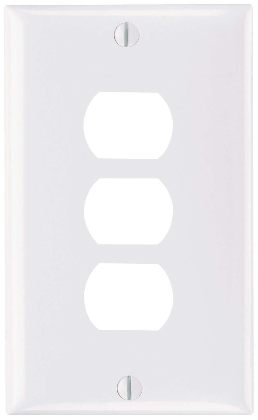 Pass & Seymour K3W Plastic Despard Opening Wall Plate Three Horizontal
