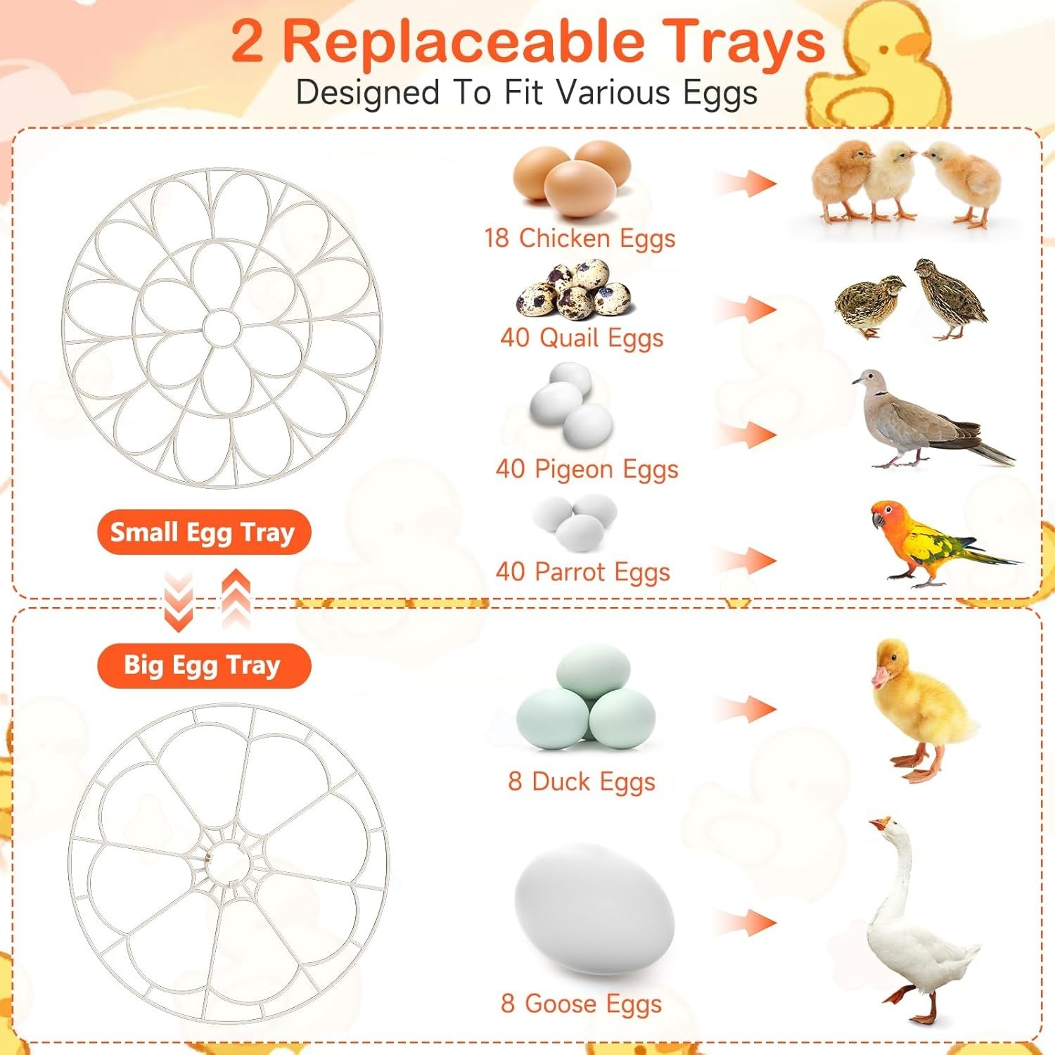 18 Egg Incubator with Automatic Turning & Humidity Control for Optimal Hatch ...