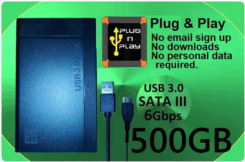 Xbox One, PS4 500GB Portable External USB 3.0 Game Drive Storage HDD