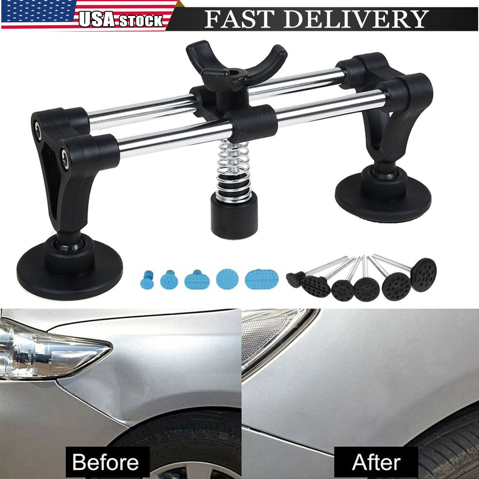 Auto Body Repair Tool Kit Dent Puller Double Pole Bridge Dent Puller Hail Damage