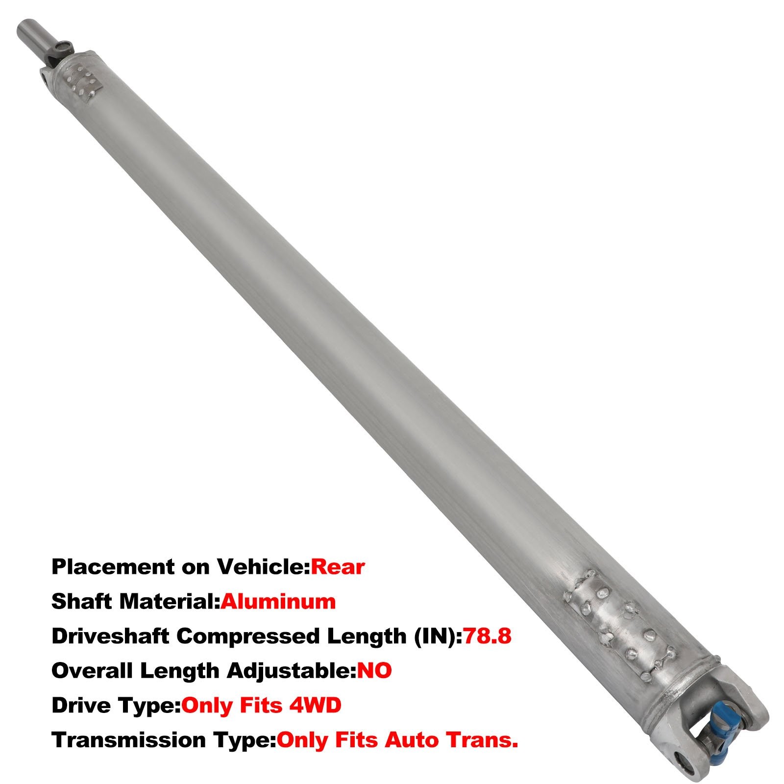Rear Driveshaft For GMC Sierra Chevrolet Silverado 2500 HD 2001-07 4WD 15109384